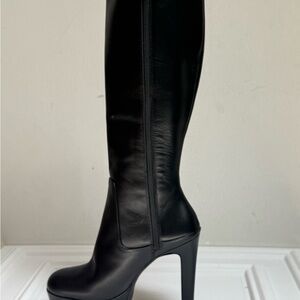 STUART WEITZMAN Ave 130 Leather Platform Knee Boots